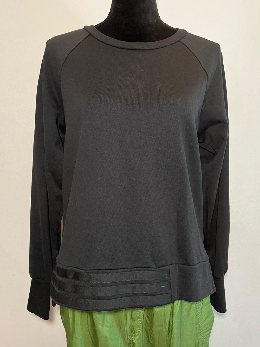 Y-3 Adidas Women’s Crew Neck Pullover W Straps, Black, Size XS